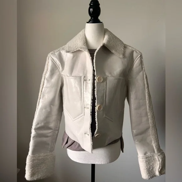 Mistress Rocks Cream Cropped Jacket - Picture 1 of 6